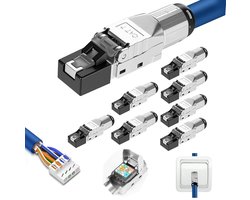RUIZHI CAT 7 RJ45 Plug, Network Plug for Rigid LAN Cable, Installation Cable, Ethernet, LAN Plug, CAT7, LSA, Fully - ShopVlot