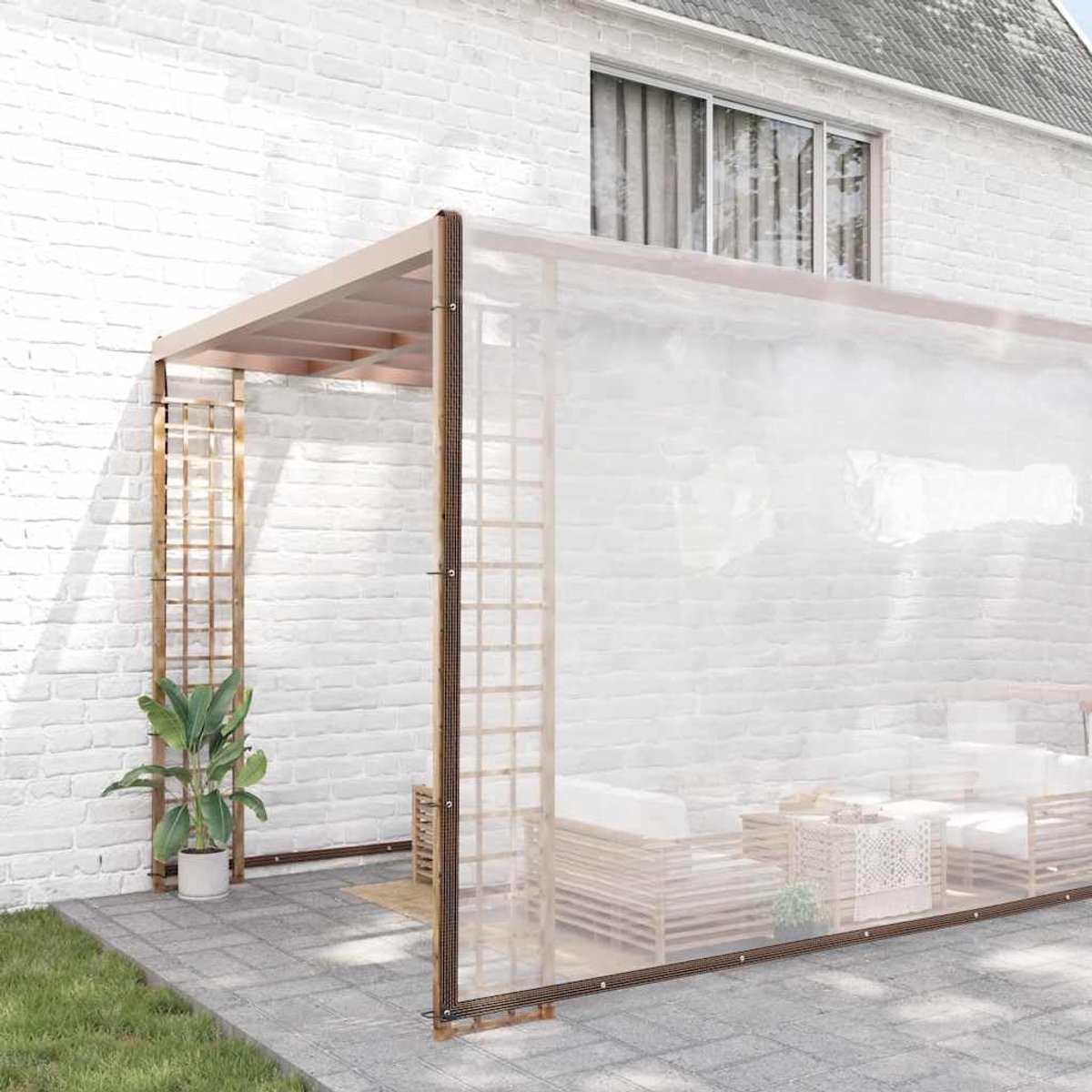 Afdekzeil, 12 x 12 m, van polyethyleen, robuust beschermzeil met oogjes, voor tuin, zwembad en broeikas