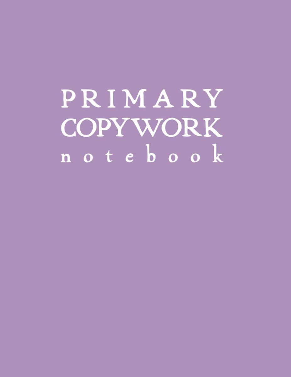 Primary Copywork Notebook: Light Purple Softcover Blank Lined Journal by schoolnest - ShopVlot
