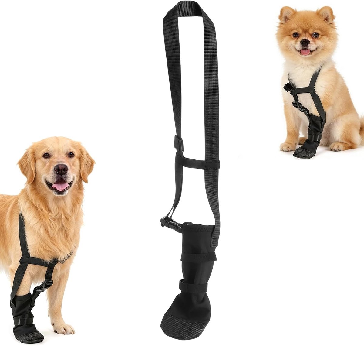 Honden Schoenen voor Buiten, Waterdichte en Ademend, Bescherming voor Voorpoten, Verstelbare Band en Antislip Zolen, Ideaal voor Activiteiten en Blessurepreventie
