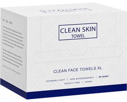 Clean Skin Club Schone Handdoeken, 100% USDA Biobased Dermatoloog Goedgekeurde Gezichtshanddoek, Wegwerp Klinisch Geteste Gezichtshanddoek, Gezichtswashandje,Make-up Remover Droge Doekjes,25 ct,1 stuk