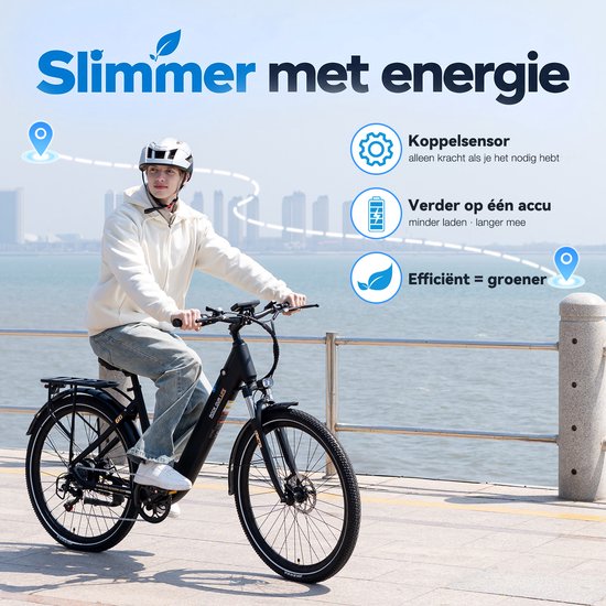 RCB G6 Elektrische Fiets - 27.5 Inch - 250W - 36V 13Ah -7 versnellingen- met App en NFC - blauw van RCB — afbeelding 5