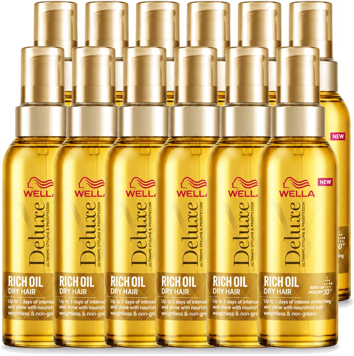 12 x Wella – Deluxe Oil Rich – Haarolie – 100 ml - Voordeelverpakking - 12 stuks