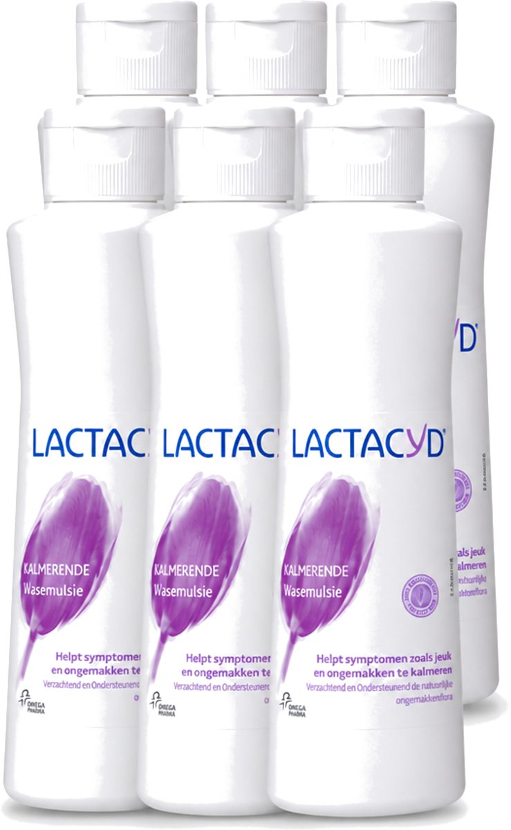 6 x Lactacyd – Kalmerend – Verzachtend – 250 ml - Voordeelverpakking - 6 stuks