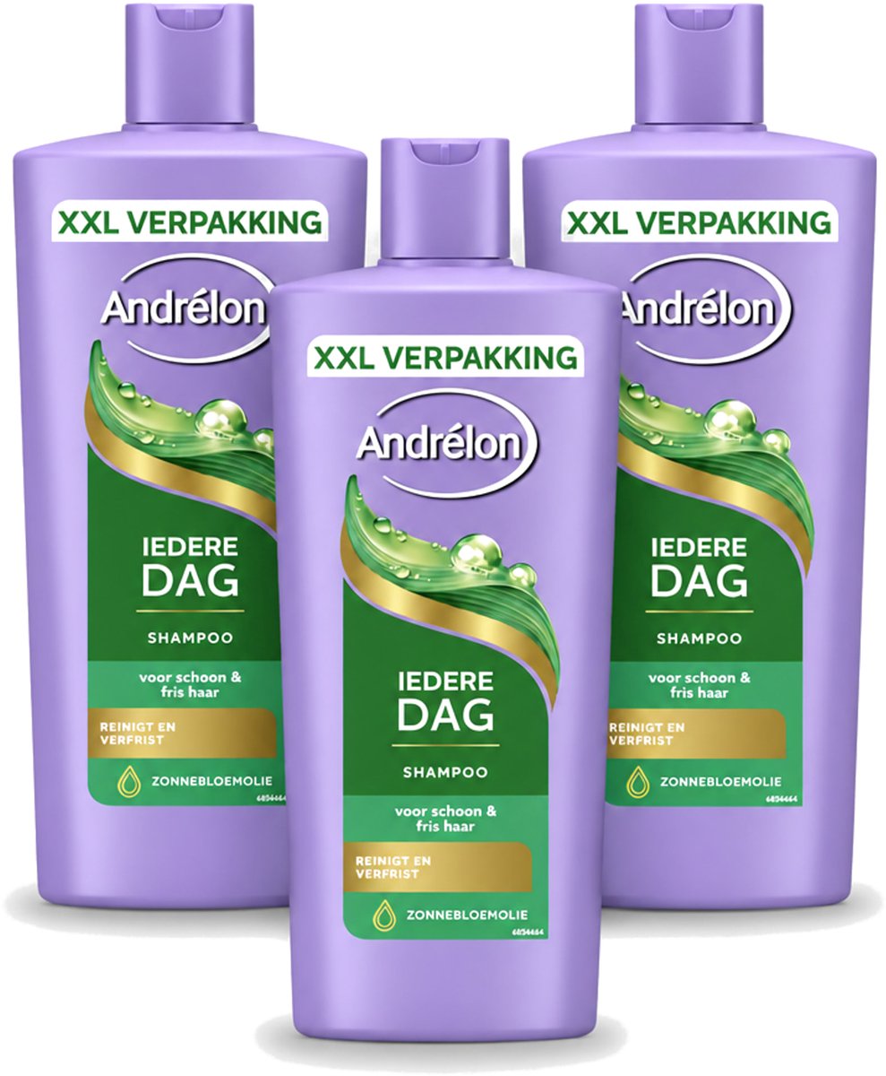 3 x Andrélon – Shampoo – Iedere Dag – 685 ml - Voordeelverpakking - 3 stuks