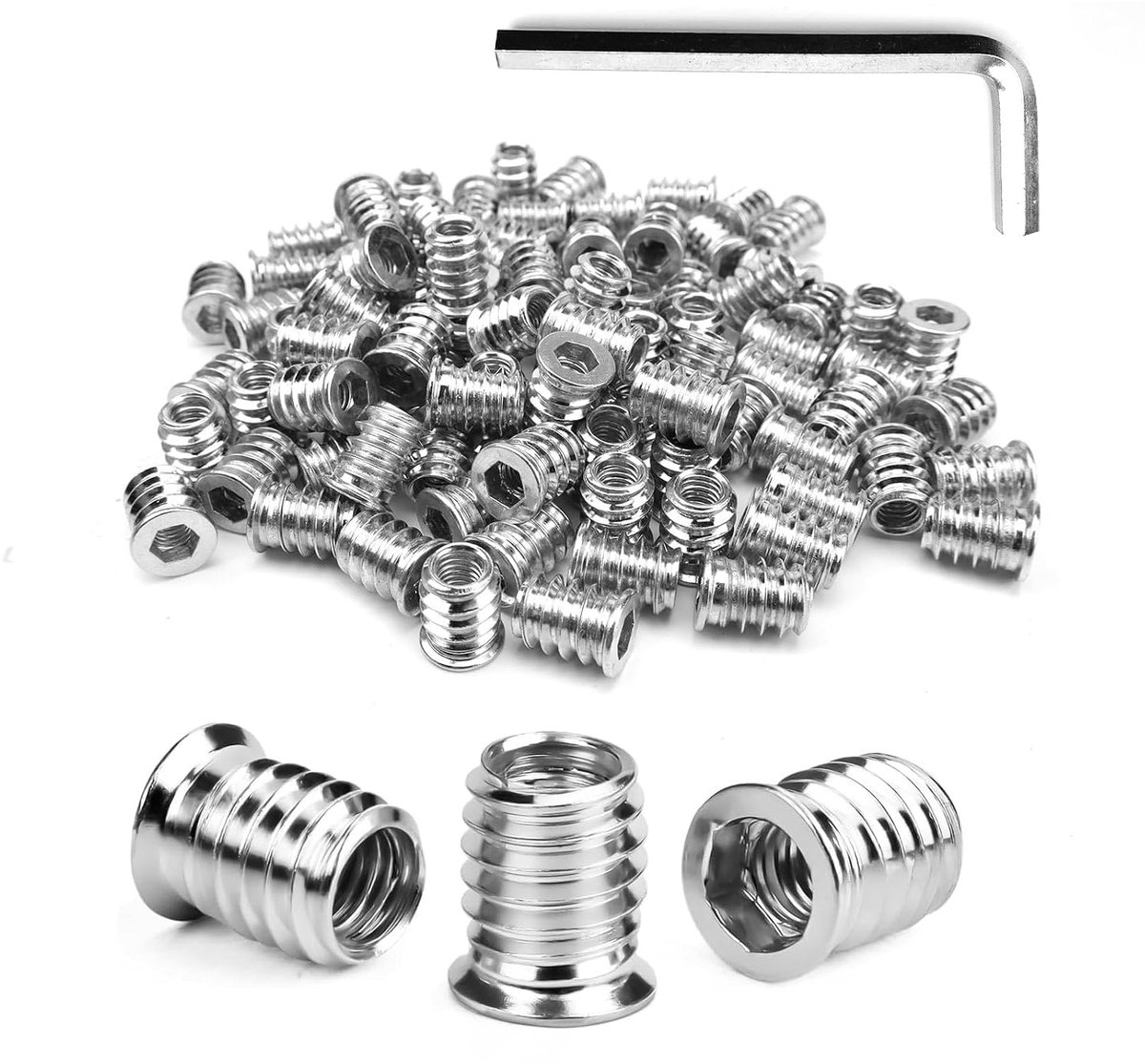 Schroefmoeren 50 stuks - M10 x 25 mm - Hoogwaardig koolstofstaal - Ideaal voor sterke verbindingen - ShopVlot