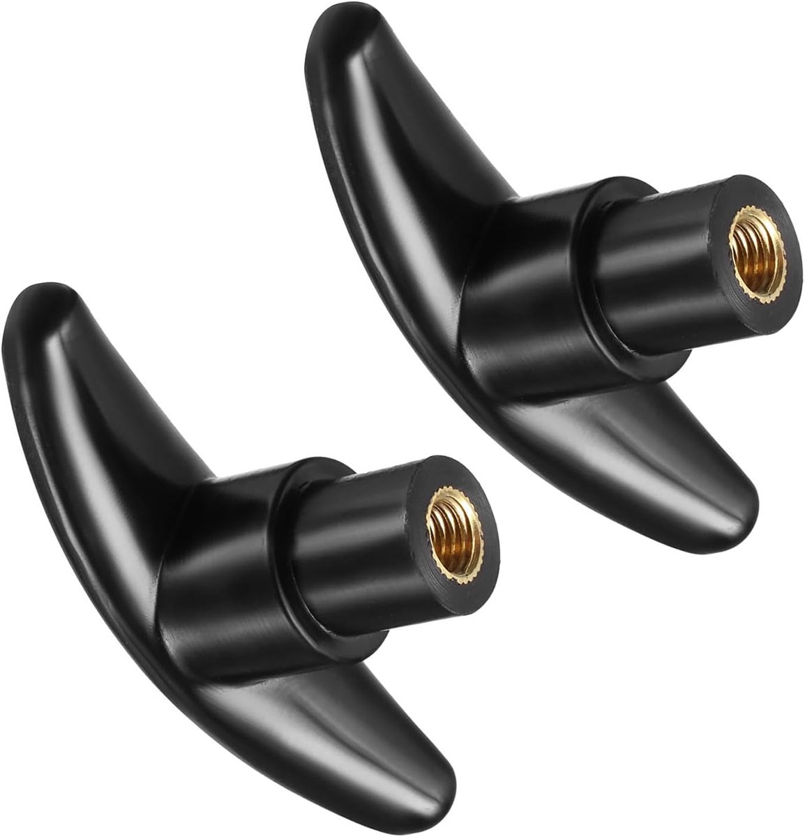 T-Knobs M8 Female Thread Plastic Clamps Hand T-Knobs Handles Black - (Use: for Lathe drawer) 2 pieces - ShopVlot