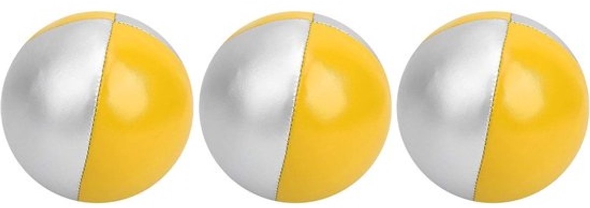 Set jongleerballen - Puzzelspeelgoed - Vrijetijdssport - Zacht PU-leer - 63 cm diameter - Rood - Zilver - Geel