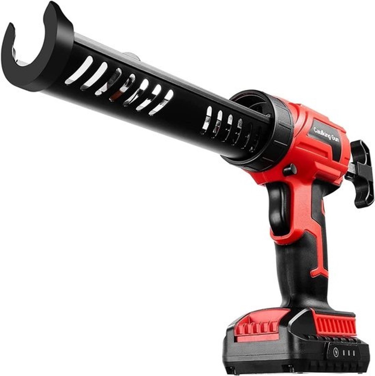 Kitpistool - Kitspuit - Voor het aanbrengen van kit - Automatische ontlading - 300ml - Zwart en rood