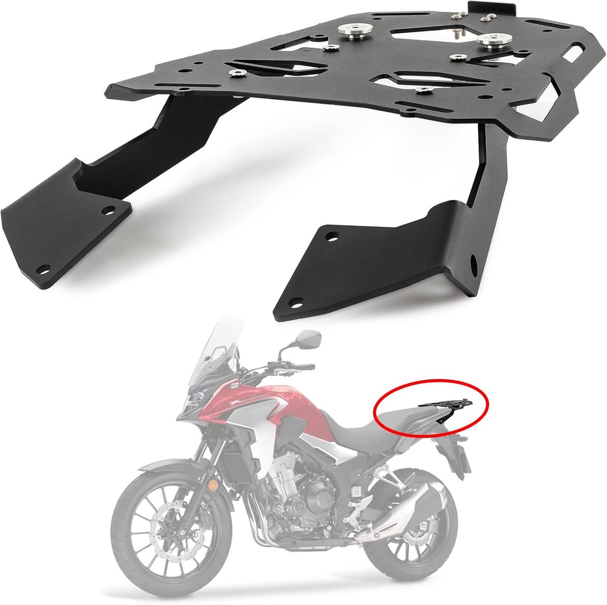 PSLER Luggage carrier, rear carrier, motorcycle accessories for CB500X 2013-2023 and for CB400X 2021-2023 - ShopVlot