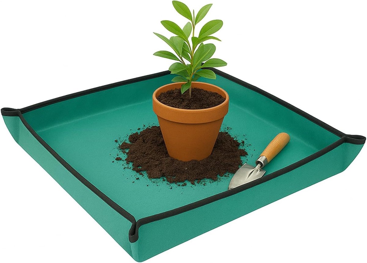 SnelShoppen - Waterproof Plant Mat, Tuinmat, Opvouwbare Potgrondmat 75x75 cm, Hoogwaardige Oxford Stof, Ideaal voor Tuinieren en Repotting