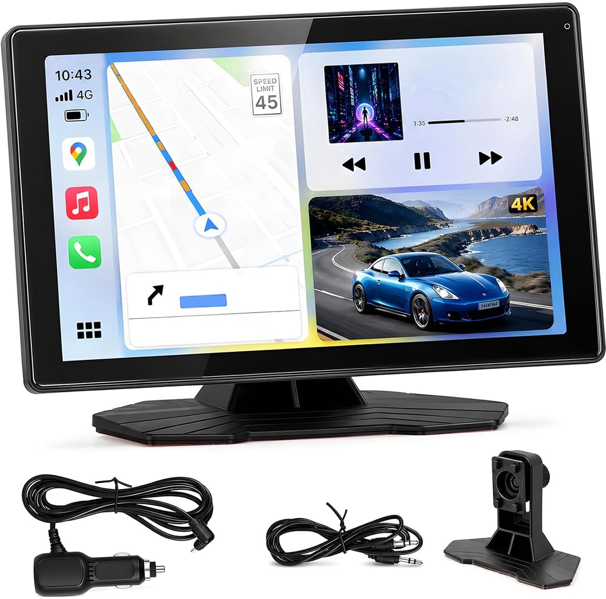 GPS-navigatie 9 inch voor auto, vrachtwagen, camper 2026, kaart van Europa, spraakbegeleiding, POI - ShopVlot