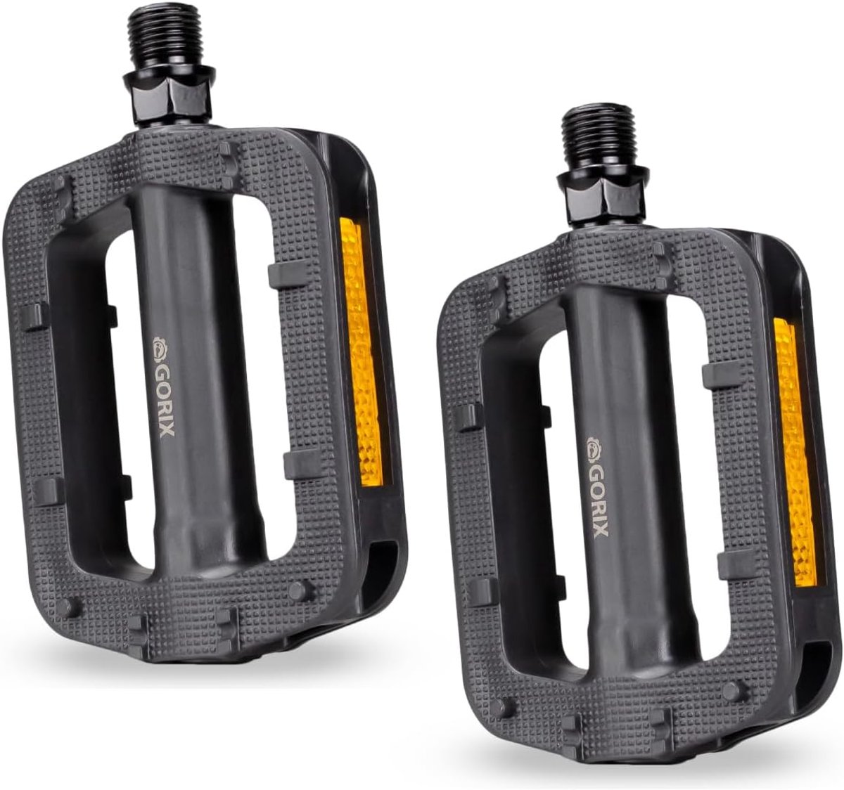 GORIX Bicycle Flat Pedals Reflector Lightweight Resin Road Mountain Bikes (GX-MP897) - ShopVlot