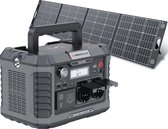 HEKO Solar Master 1000 V2 + Unfold 200 - Powerstation met Zonnepaneel - 1000W (2000W piek) - 808Wh Capaciteit - 200 Wp Zonnepaneel - Draagbaar - Generator - Voor Noodpakket, Stroomuitval, Kamperen en Outdoor