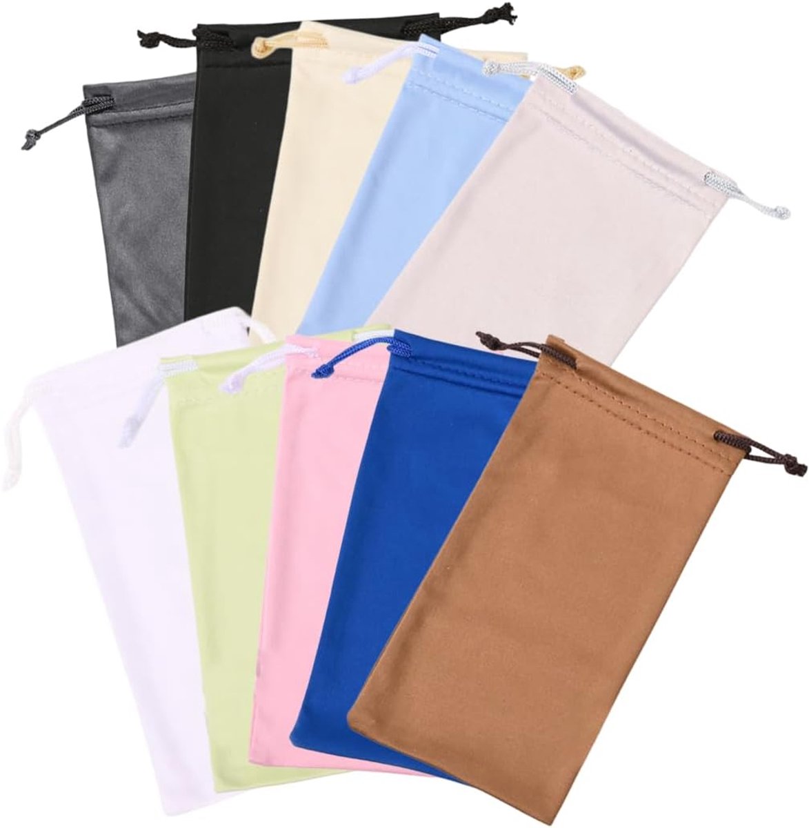 Zachte zakjes voor zonnebrillen - microvezel - 10 kleuren - beschermt en reinigt - ShopVlot