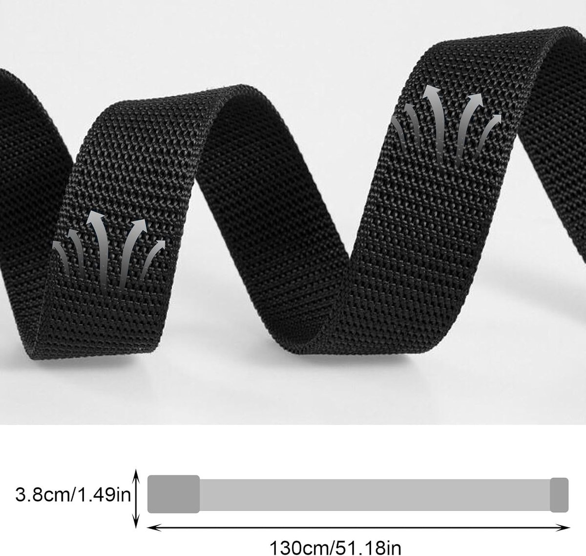 SKHAOVS Men's Tactical Belt with Plastic Buckle, Black/Grey/Green Nylon Canvas Belt for Men/Women, Adjustable Fabric - ShopVlot