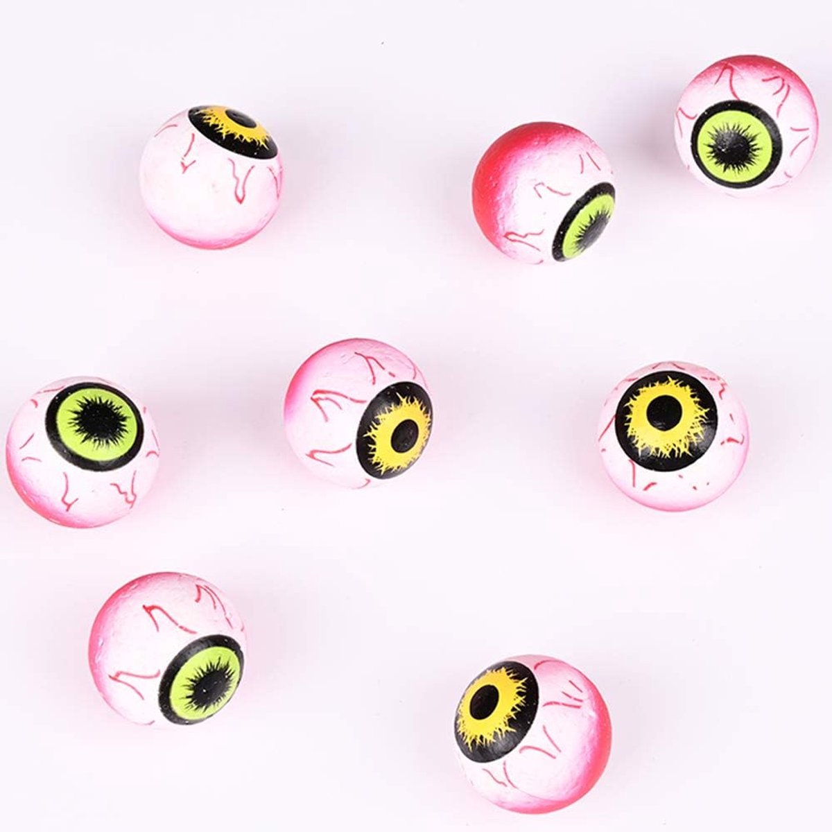 Halloween Party Decorations Supplies Indoor - Fake Eyes Eyeballs Horror Scary Outdoor Stuff 35mm(1.38") 8Pcs Simulation Props Favors