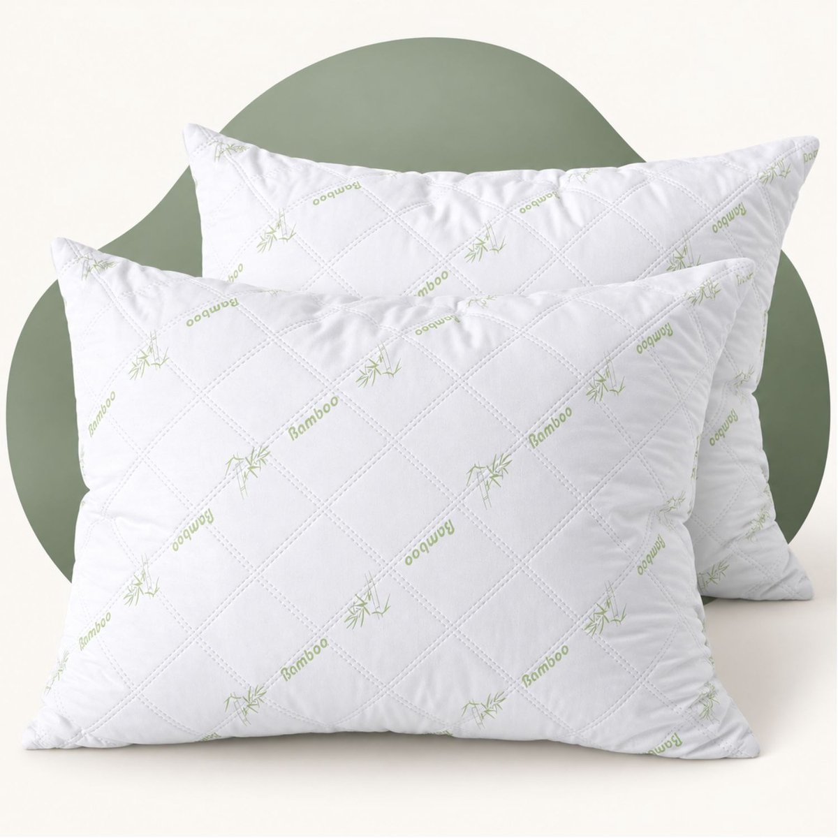 Bamboe kussen - Bamboe Hoofdkussen Memory Foam - Set van 2 - 60x70 cm – Koelend & Ergonomisch – Anti Allergisch – Bamboo Kussen
