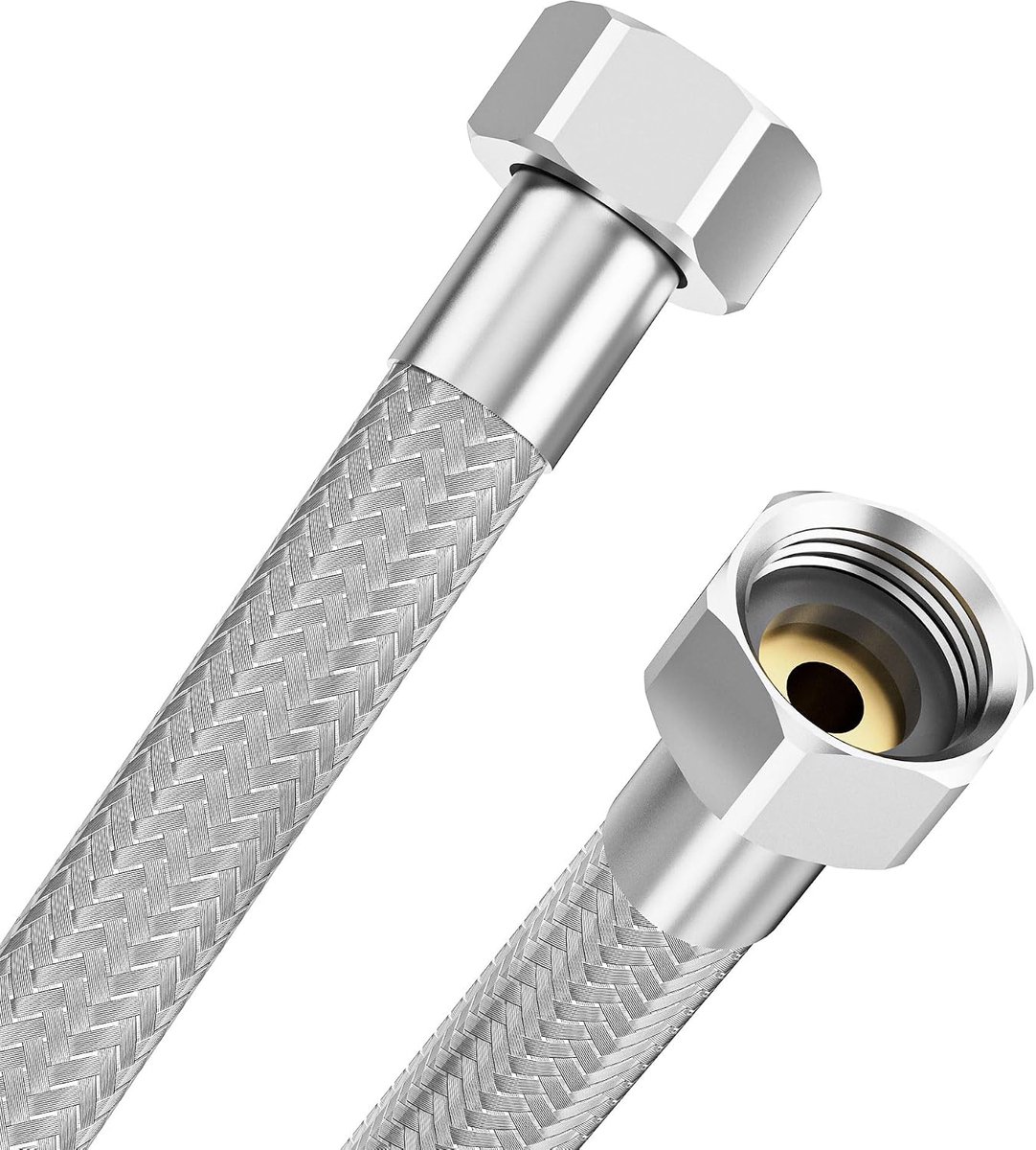 Flexible Hose 1/2 Inch Hose Overflow on Both Sides 100cm Connection Hose Fixture Connection Hose Flexible Hose for - ShopVlot