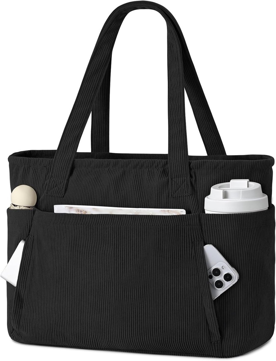 Grote Dames Shopper Tas met Laptopvak voor Werk, Strand, Universiteit en Reizen - Ideaal voor Sport en Dagelijks Gebruik
