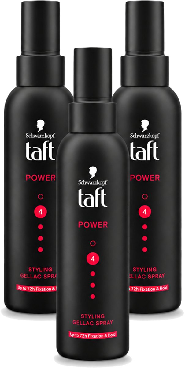 3 x Taft - Power 4 - Styling Gel Spray - 150 ml - Voordeelverpakking - 3 stuks