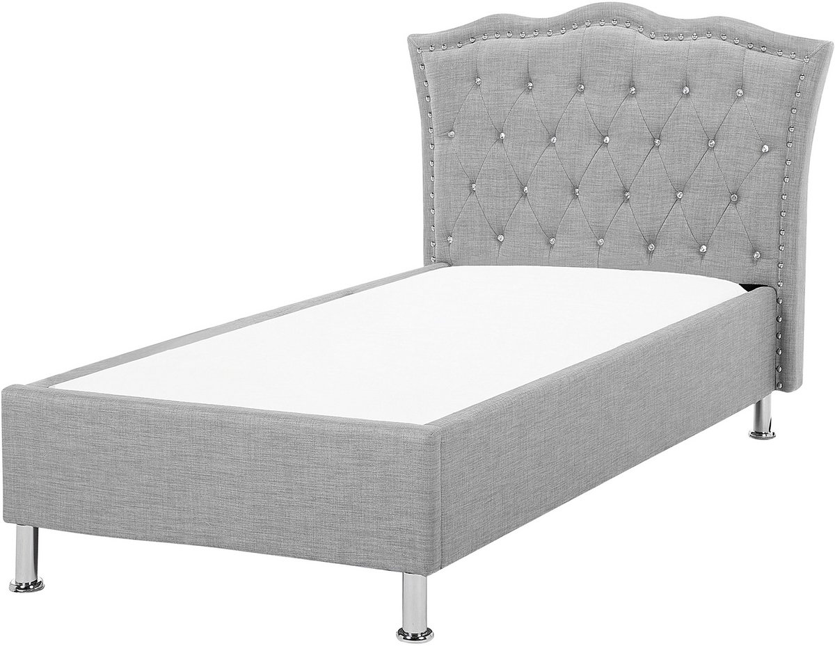 Beliani METZ - Kinderbed - Lichtgrijs - 90 x 200 cm - Polyester