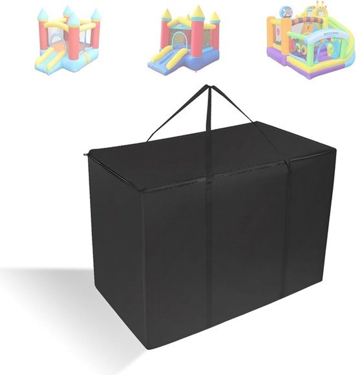 Opbergzak voor springkussen - Grote hoes - Voor veilig opbergen - Waterdicht Oxford-doek - 111 x 48 x 71 cm - Zwart