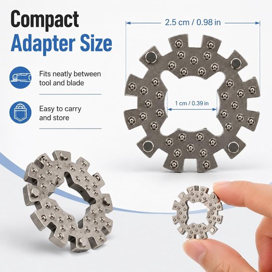 Set van 2 Universele Adapters voor Oscillerende Zaagbladen, Compatibel met Multitools en Elektrisch Gereedschap, Ideaal voor Bosch en Makita — afbeelding 5