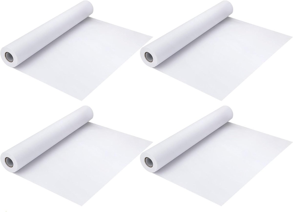 4 x 15 m wit tekenpapier rol voor easel, muurkunst, DIY schetsen en tekeningen, perfect als cadeau