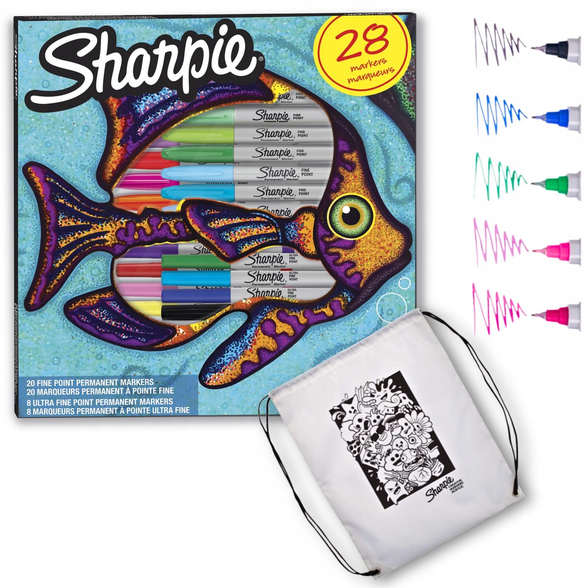Sharpie Fine Point markeerstiften 28 stuks - Vis kleurenset