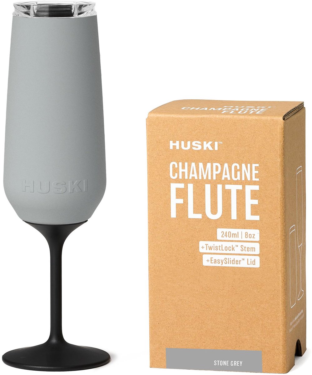 Champagnefluit 237 ml - Premium roestvrijstalen glas - Bekroond ontwerp met afneembare steel - Perfect voor feesten - ShopVlot
