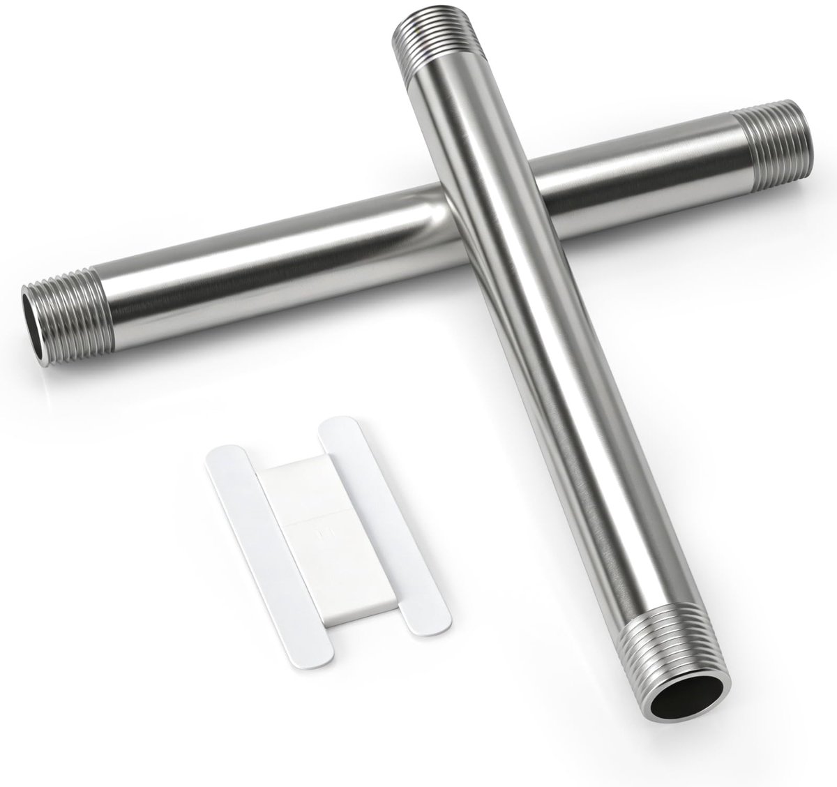 Bwintech 2 stuks 250MM 1/2" Male × 1/2" Male BSP Thread Stainless Steel 304 Extender Nipple gegoten pijpfittingen - ShopVlot