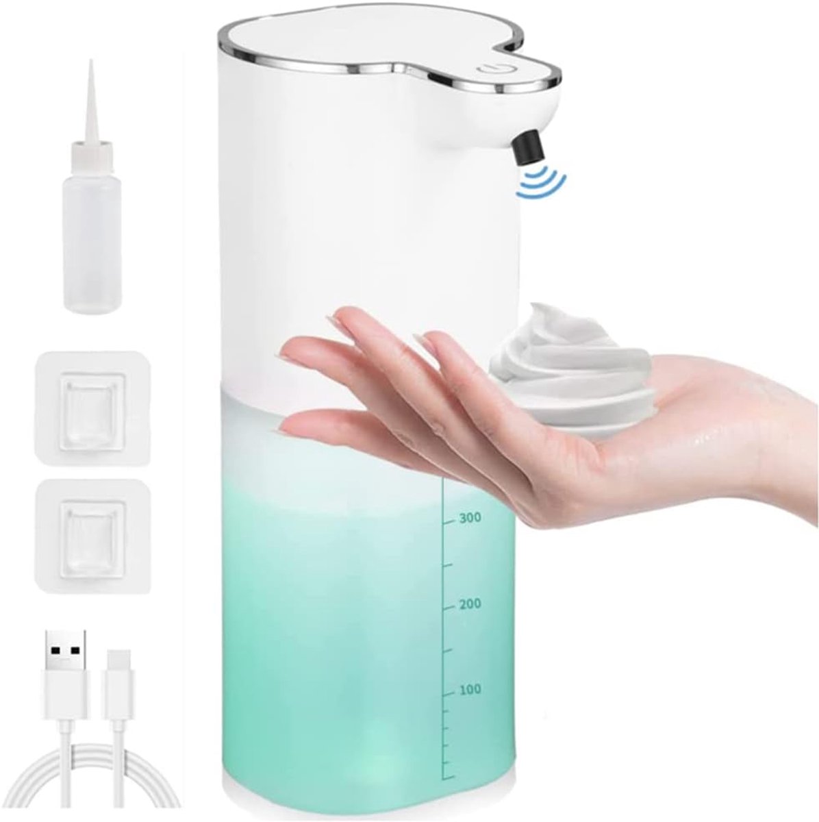 400ML Automatische Zeepdispenser - Schuimende Zeepdispensers - Contactloze Handdesinfectiedispenser - Wandgemonteerde/Staande