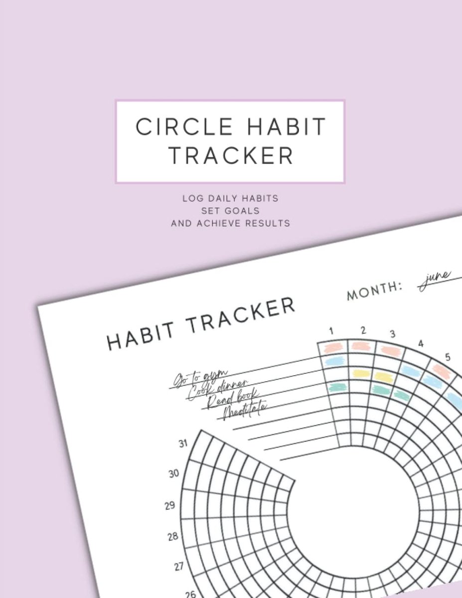 Circle Habit Tracker: Monthly Habit Tracker Journal - 31 Day Goal Planner - Circular Daily Goals - ShopVlot