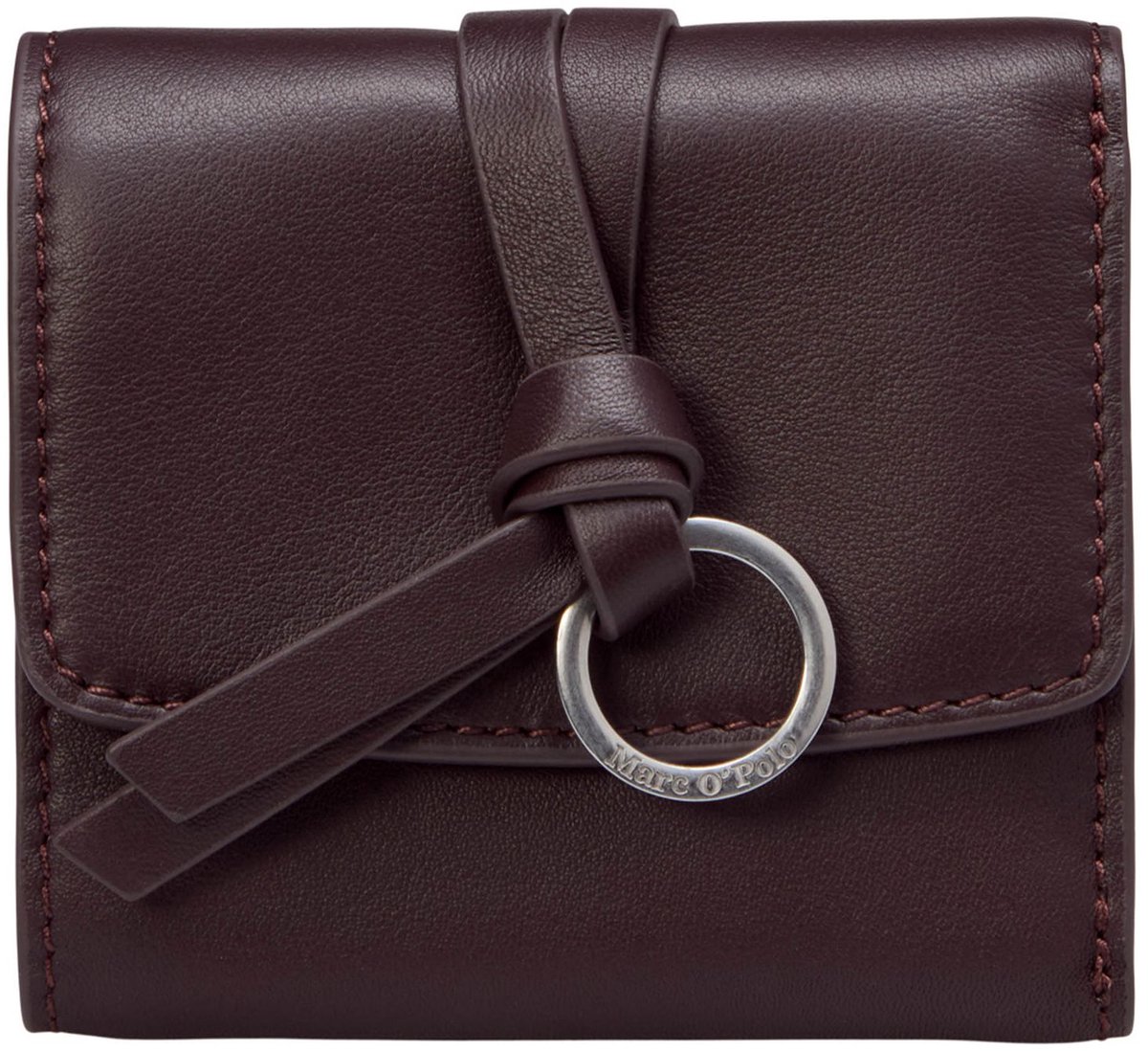 Marc O'Polo portemonnee Lunya Leather Combi Wallet Black Cherry donkerbruin