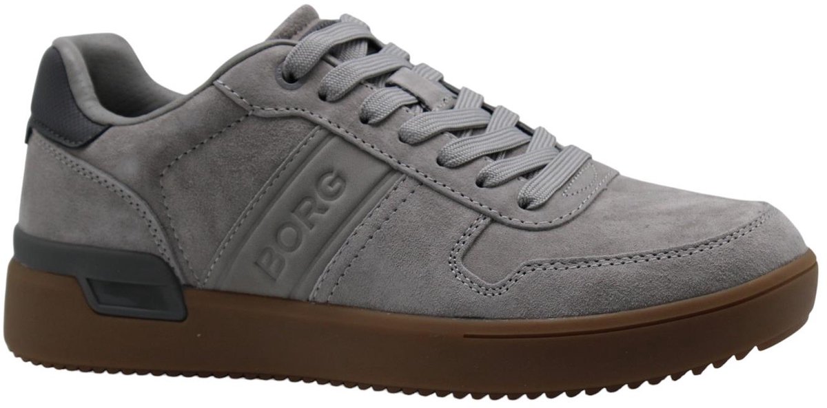 Björn Borg Spin Suede Sneaker Heren Lage Schoen Mannen - Grijs - Suede - Maat 43