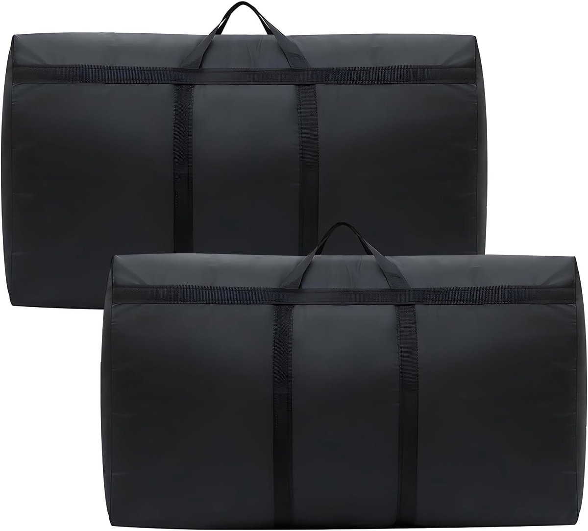 Grote Opbergzakken 120 Liter - 2 Stuks, Perfect voor Verhuizen, Kleding en Beddengoed met Verstevigde Handvatten