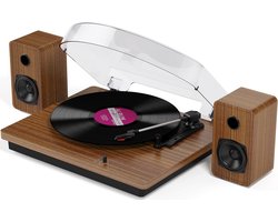 DIGITNOW Bluetooth Platenspeler - Met Speakers - Prachtig houten design - Complete Set