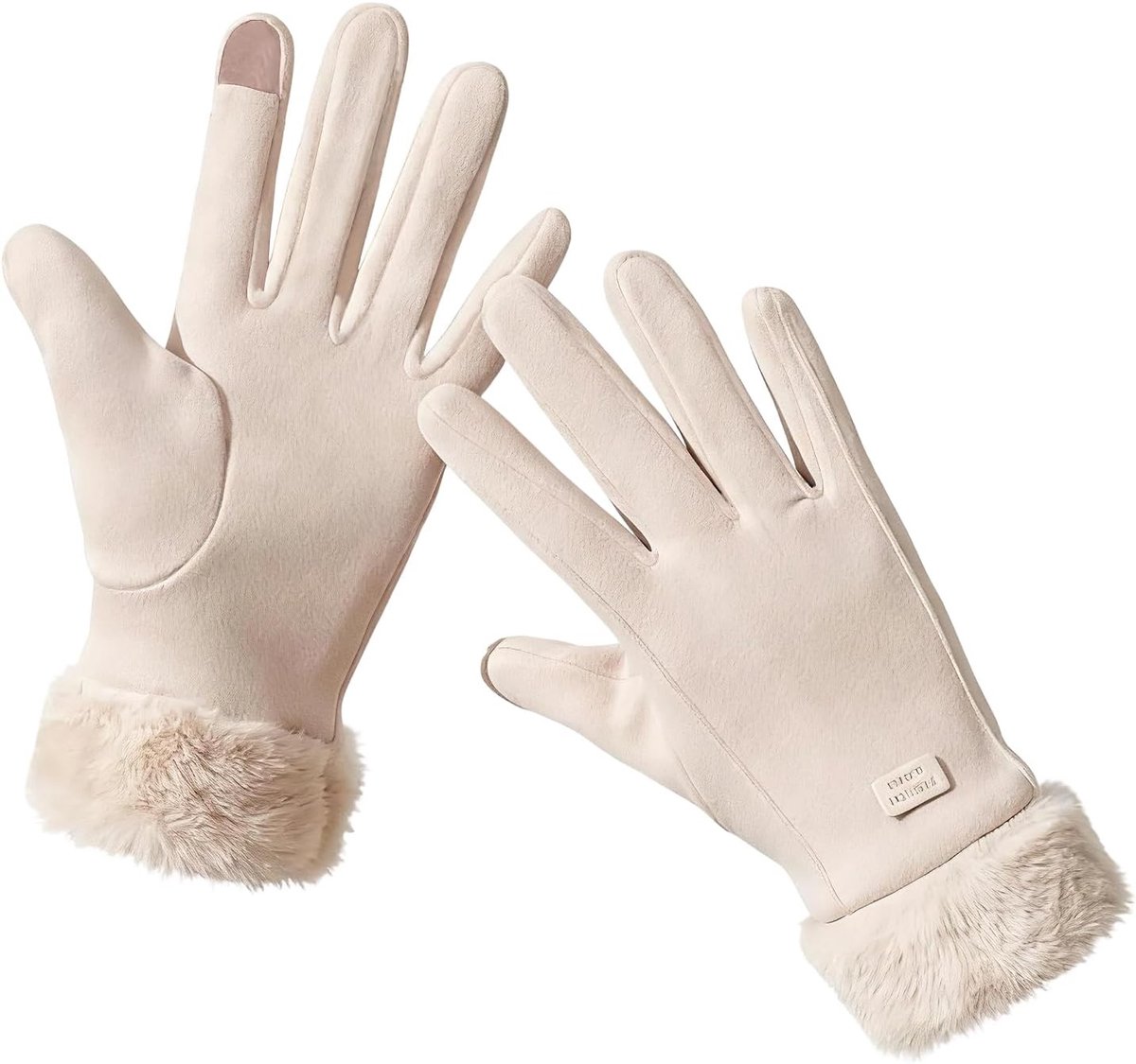 Dames Winterhandschoenen met Touchscreen, Zachte Suède en Warme Fleece Voering voor Koude Weersomstandigheden en Hardlopen