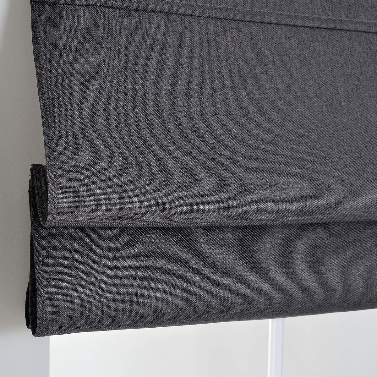 Vouwgordijn met ogen Dimout antraciet ca. 45 cm breed x hoogte ca. 130 cm - ShopVlot