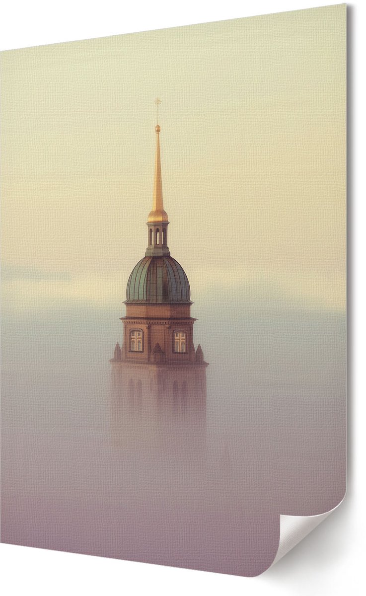 Coloray Canvas Poster Polycanvas - Konijntje Met Kauwgom, Fotografie - A3 - Wit Patroon - Rechthoek - Decoratieve poster - Woonkamer, Slaapkamer, Kantoor - Expressief