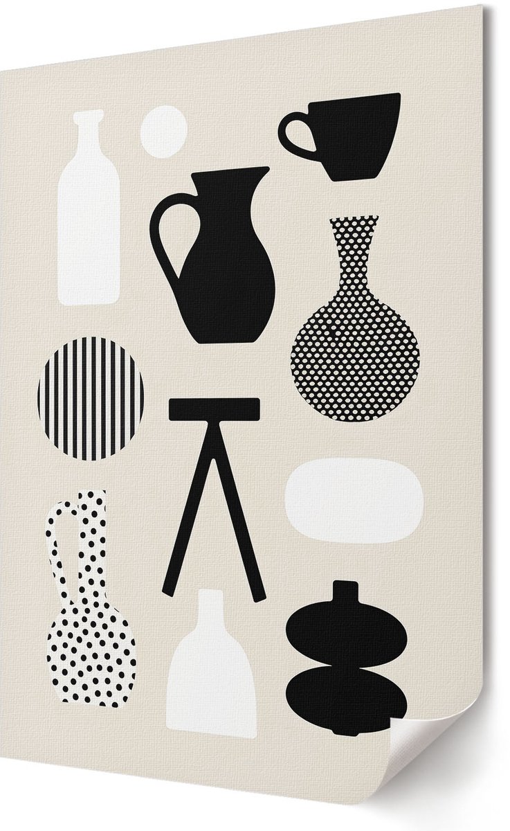 Coloray Polycanvas Wandposter - Rennen Door Het Bos, Grijs - A3 - Groen Wanddecoratie - Rechthoek - Wandkunstwerk - Slaapkamer - Klassiek