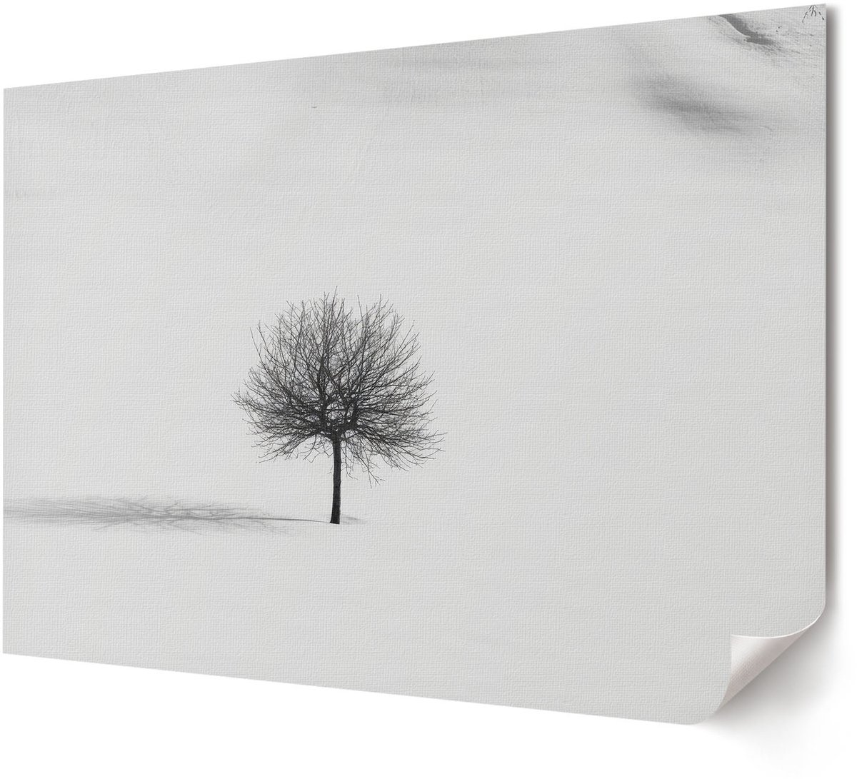 Coloray Polycanvas Wandposter - Luchtfoto Van Een Landschap, Blauw - A4 - Zwart-wit Decoratie - Rechthoek - Interieurdecoratie - Kantoor - Klassiek