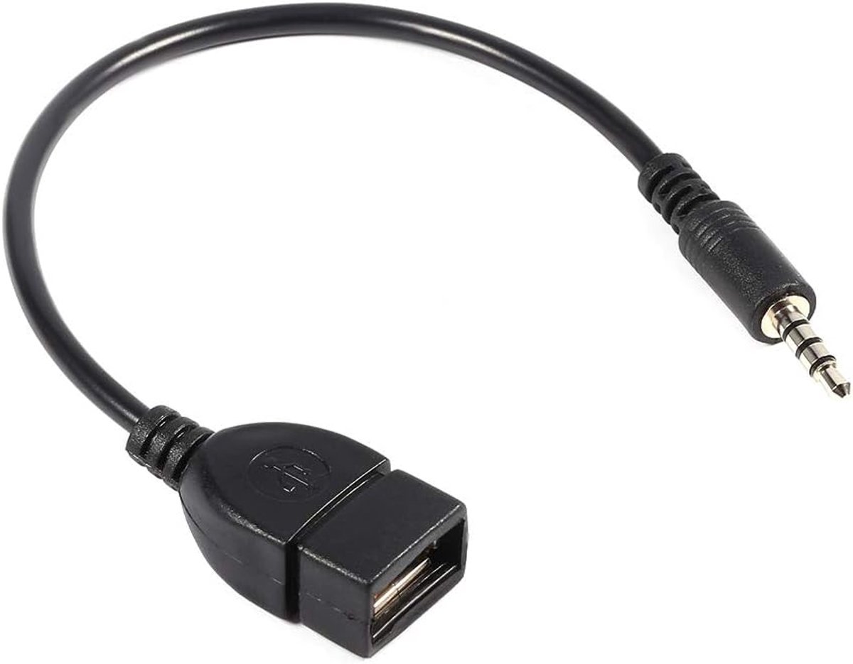 Converter Kabel 3.5mm Male Naar USB Female Adapter voor Auto AUX Audio Plug Jack, USB 2.0 Type A Female OTG Converter Adapter Kabel