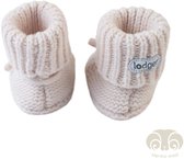 Lodger - Baby Slofjes - 100% Merino Wol - Creme - 0-6 Maanden