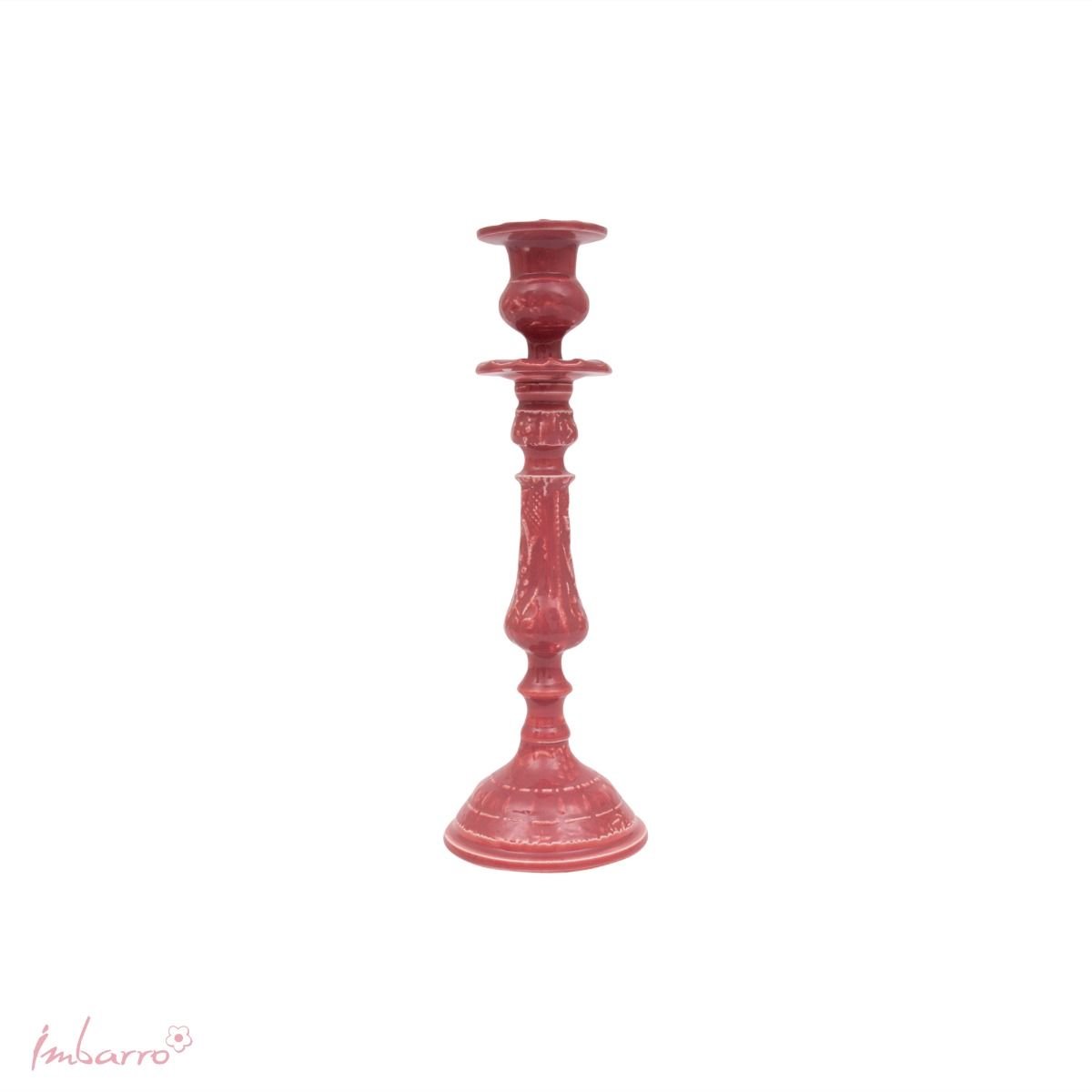 Imbarro Home & Fashion - Kandelaar Dulce Marsala - Paars - L:8.50 W:8.50 H:25 cm