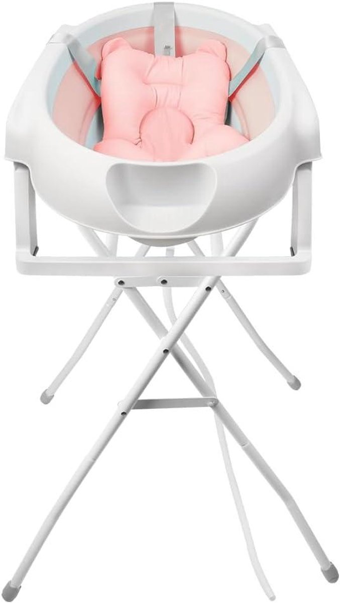 Babybadkuip Opvouwbaar - Babybadje Babykuip - Baby Verzorgen - Inclusief Badkussen Standaard - 72 x 51 x 42 cm - Roze