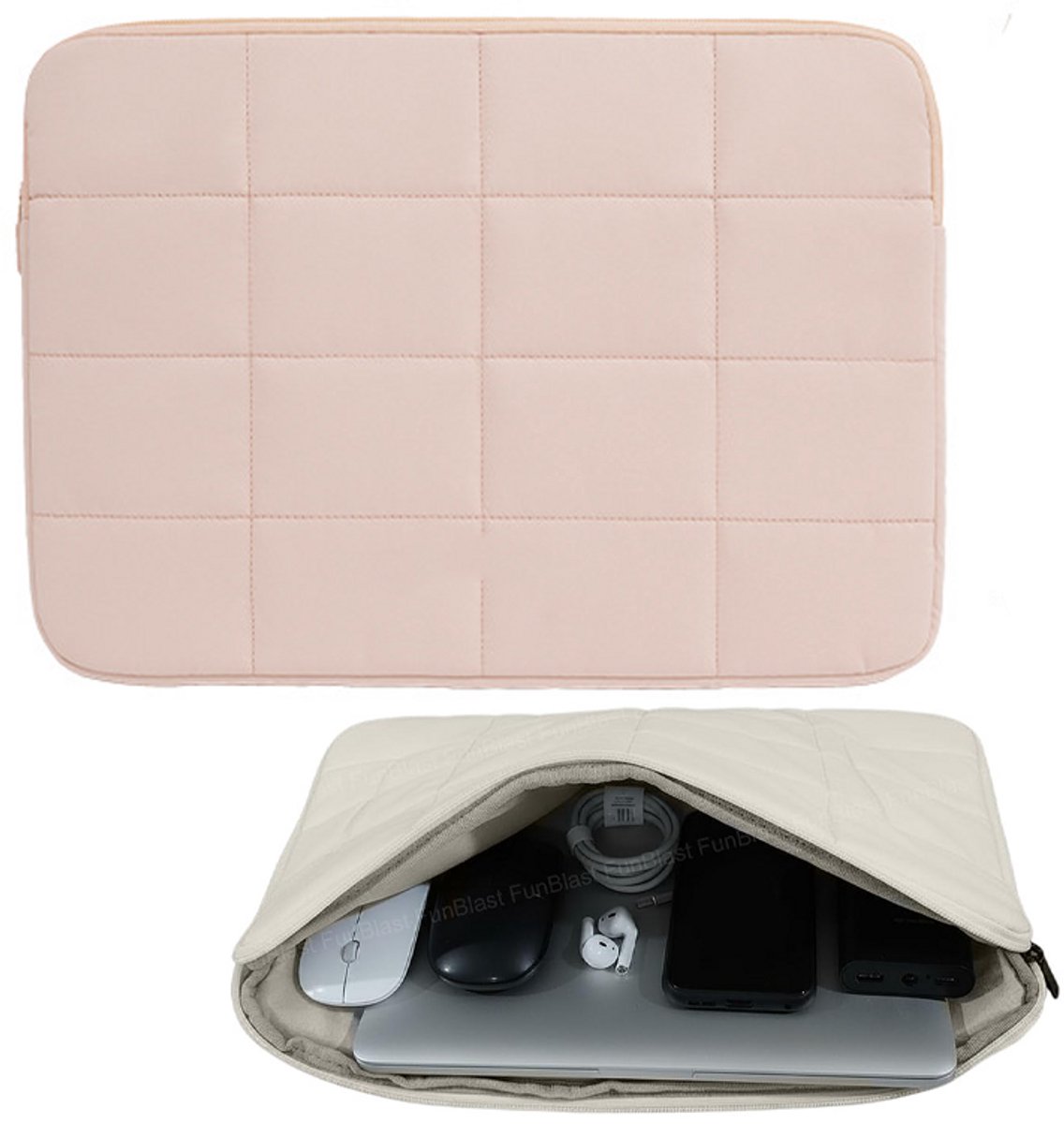 14-Inch Laptophoes - 1 Stuk - Laptop Soft Sleeve - Laptop Sleeve - Laptop Cover - Gewatteerde Laptoptas - Laptophoezen - Schokbestendig En Waterdicht - Geschikt Voor De Meeste Modellen - Roze