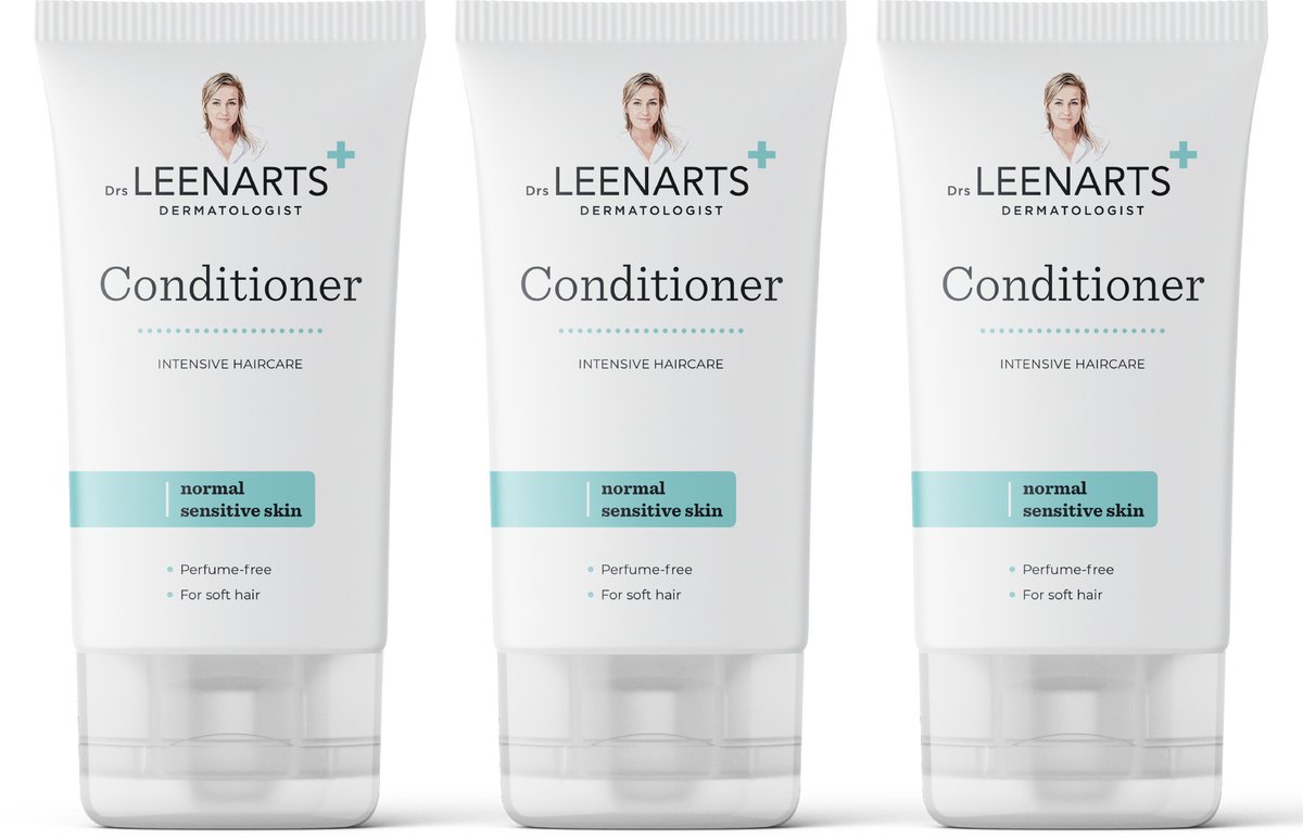 Drs Leenarts Conditioner – Parfumvrij & Extra Verzorgend – Voor Droge en Gevoelige Hoofdhuid – Voordeelverpakking 3x 150 ml