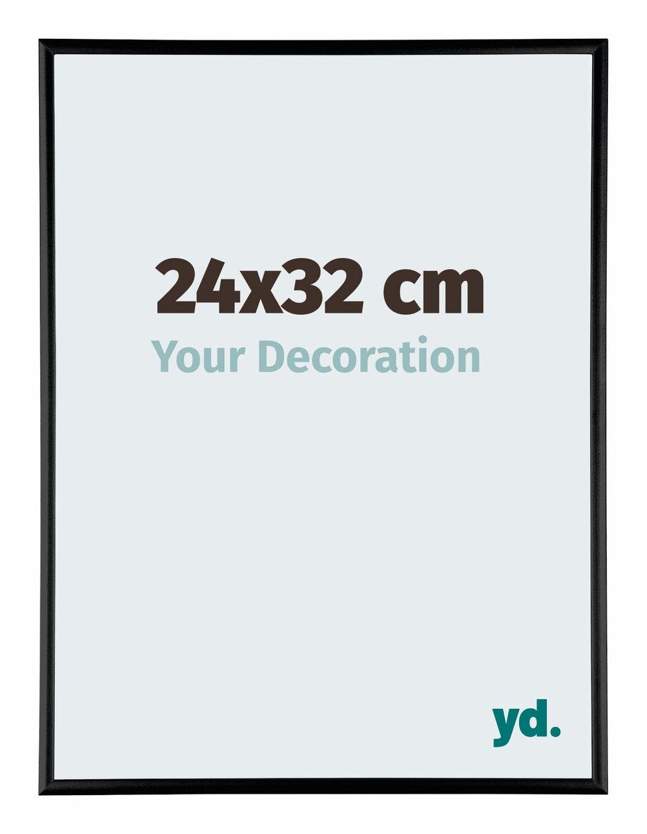 yd. Your Decoration - Fotolijst 24x32 cm - Aluminium - Zwart Hoogglans - Kent